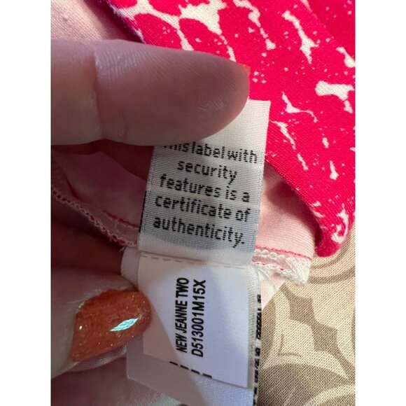 Diane Von Furstenberg Jeanne Wrap Dress 2 XS Pink Ivory Career Church NEW - Picture 7 of 11